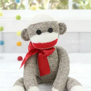 Handcrafted Sock Monkey Doll - Classic