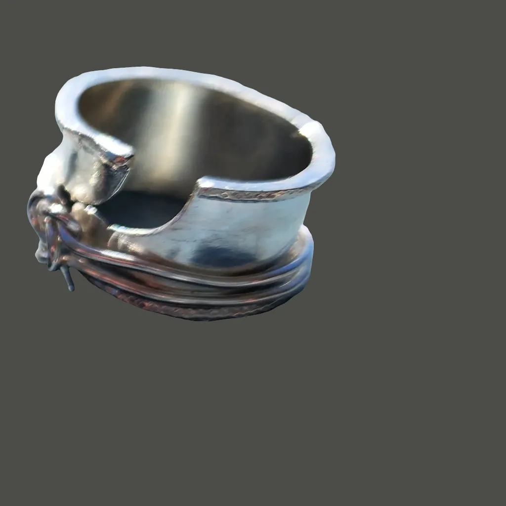 Handmade .925 Sterling Silver Spinner Ring – Double Love Knot Design, Bold & Unforgettable