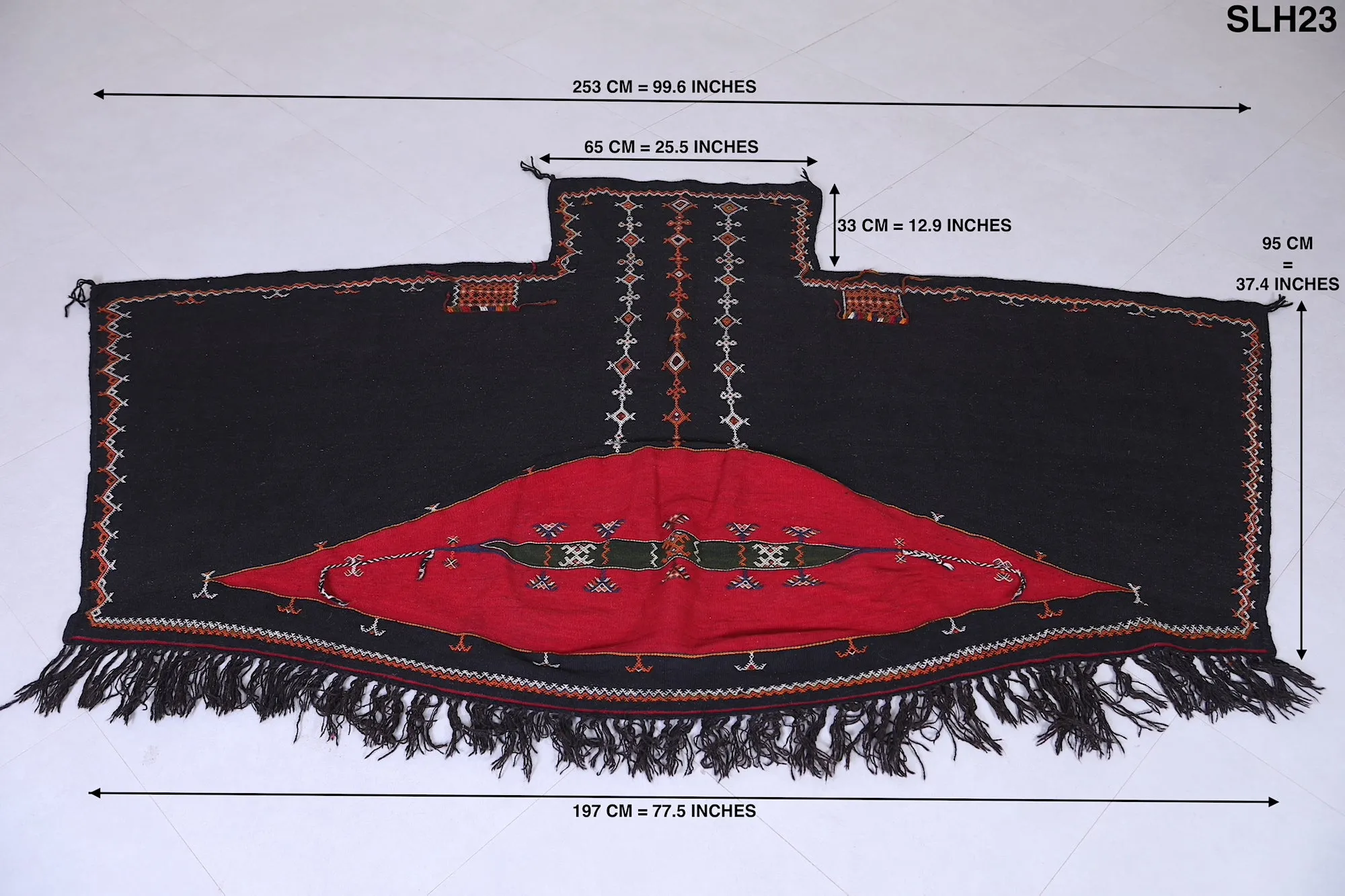 Handmade vintage cape, berber moroccan cape