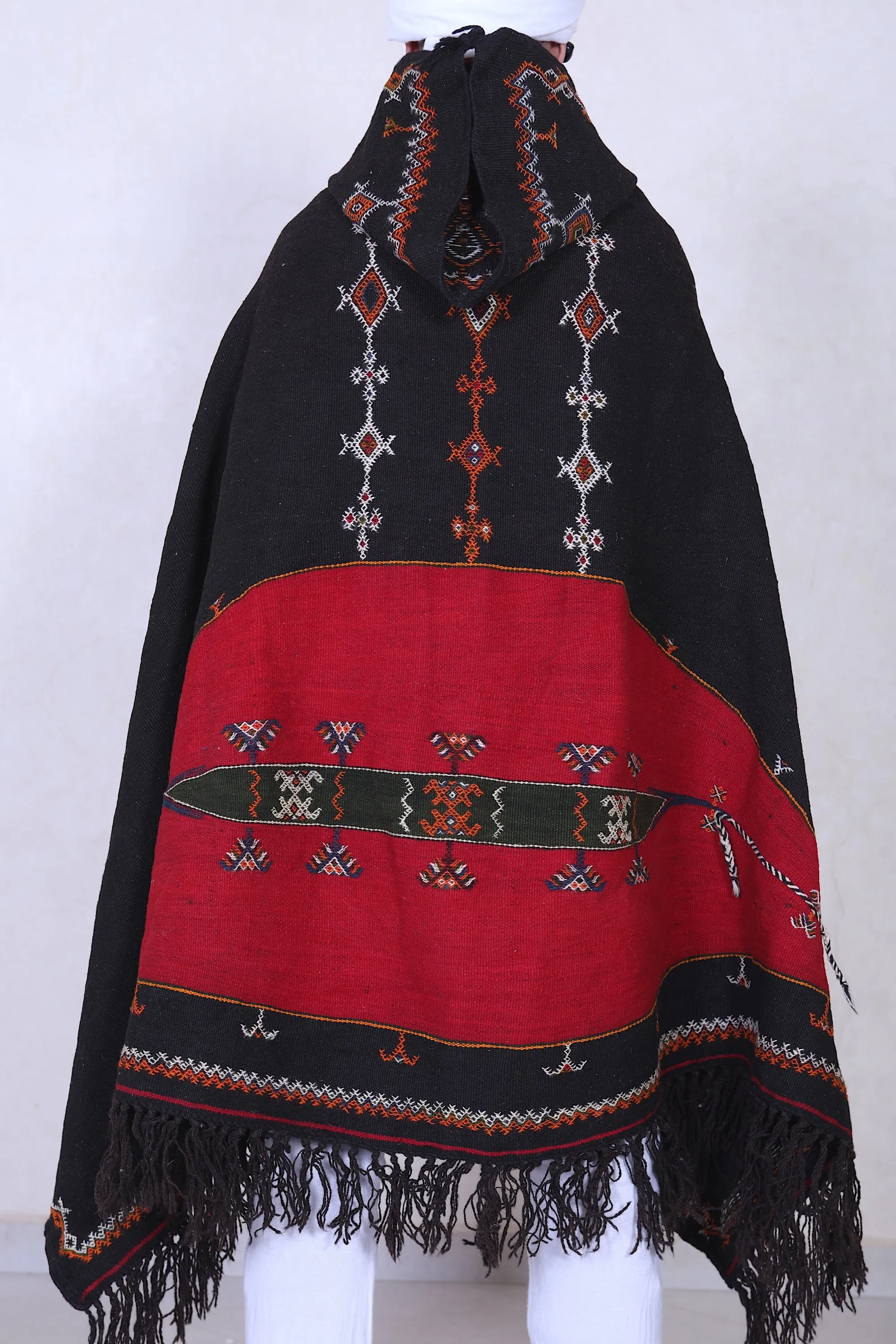 Handmade vintage cape, berber moroccan cape