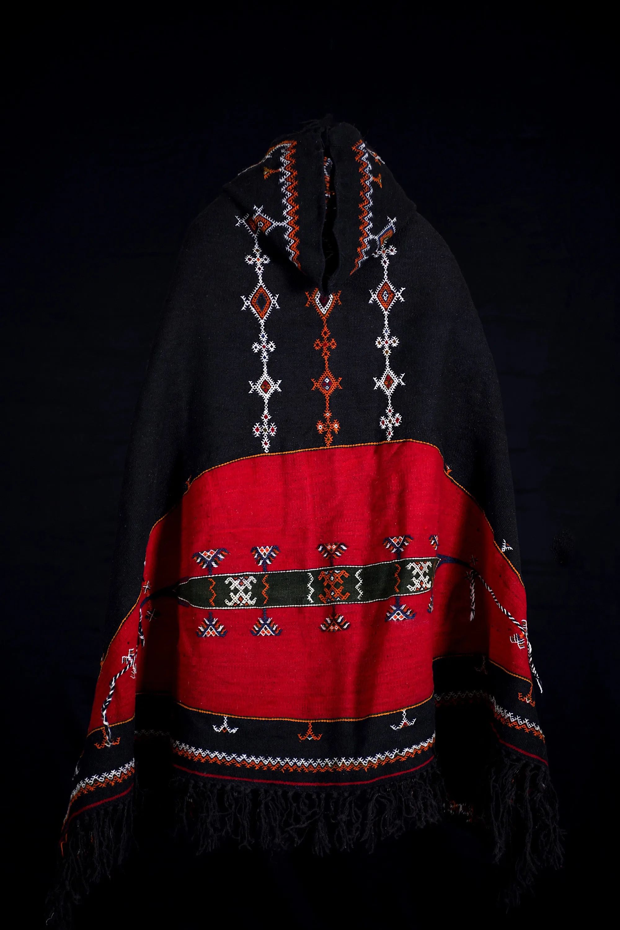 Handmade vintage cape, berber moroccan cape