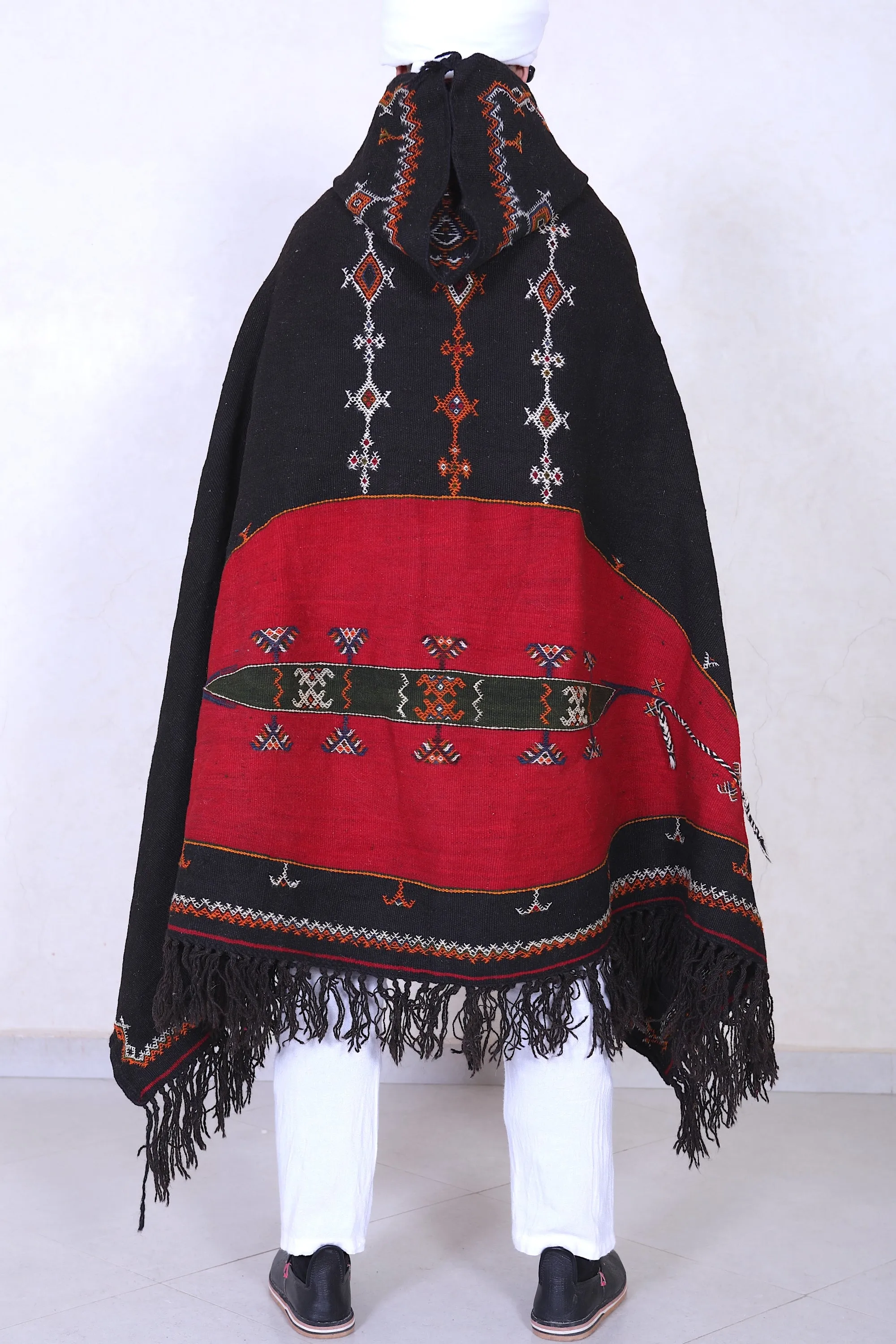 Handmade vintage cape, berber moroccan cape