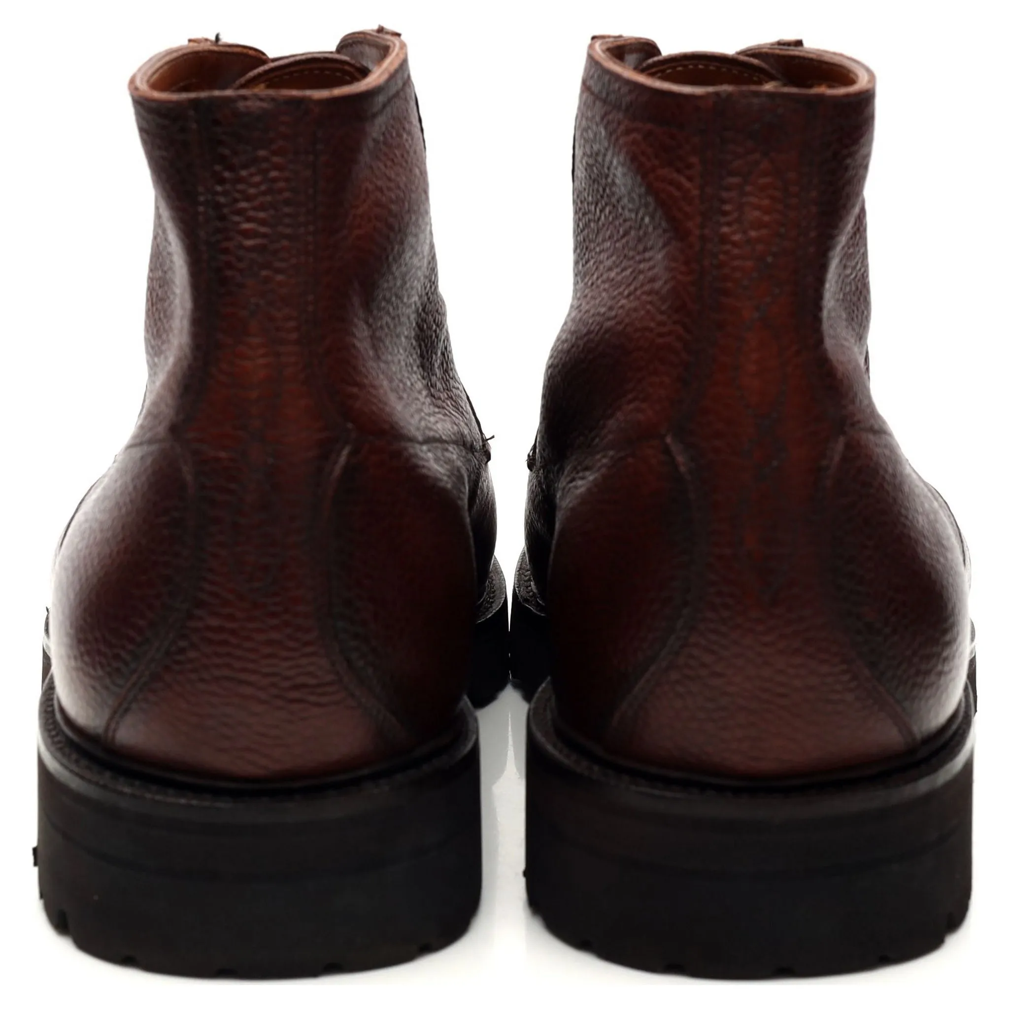'Haring' Brown Grain Leather Boots UK 10.5