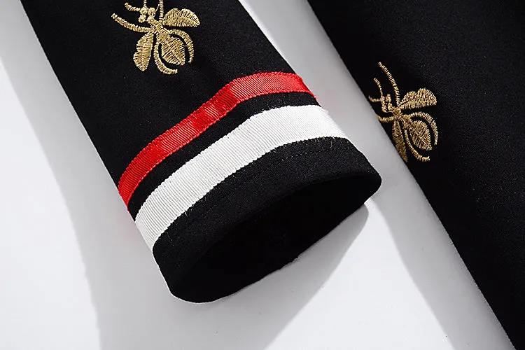 Harper Collins Classic Elegance Bee Embroidery Black Dress