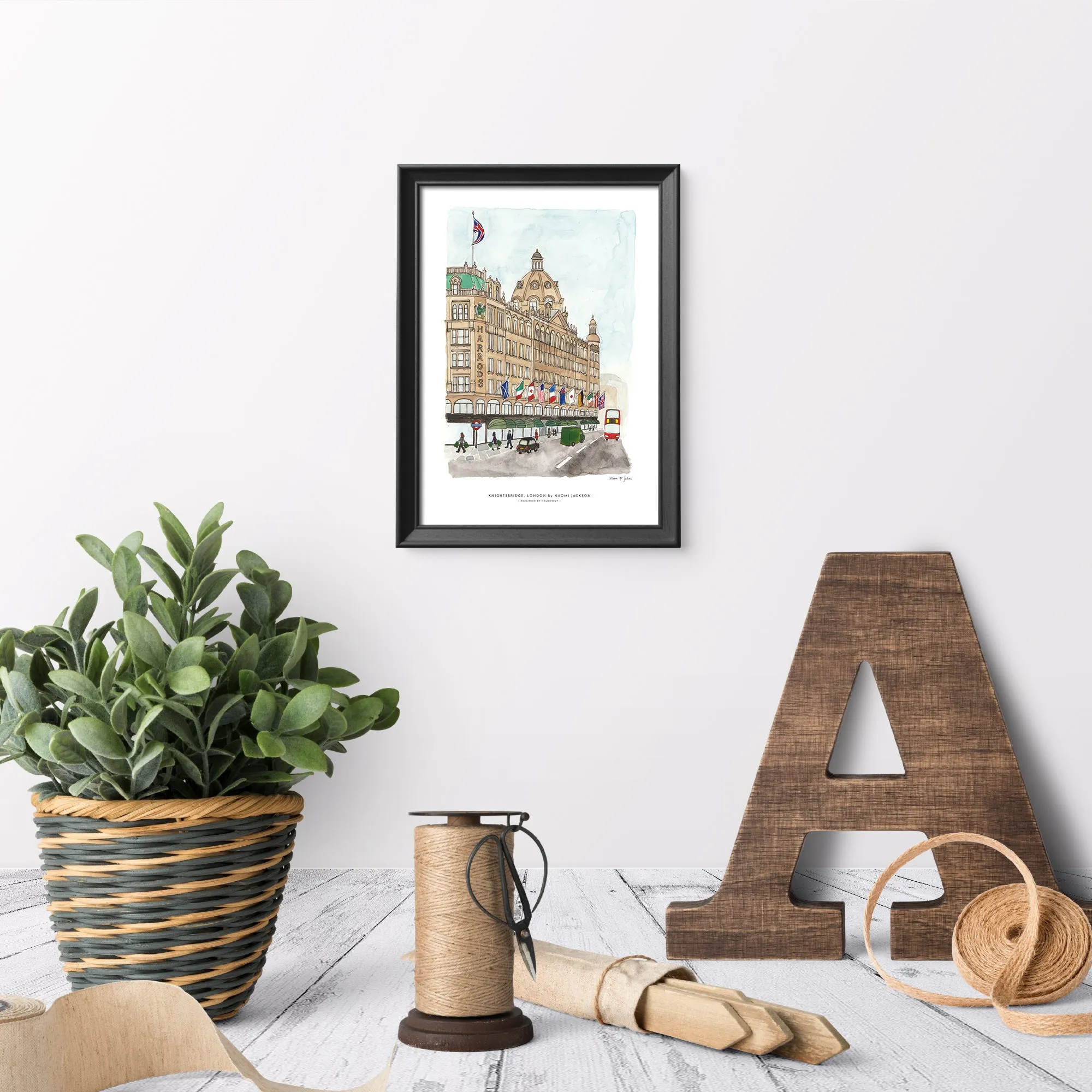 'Harrods' London Knightsbridge Wall Print