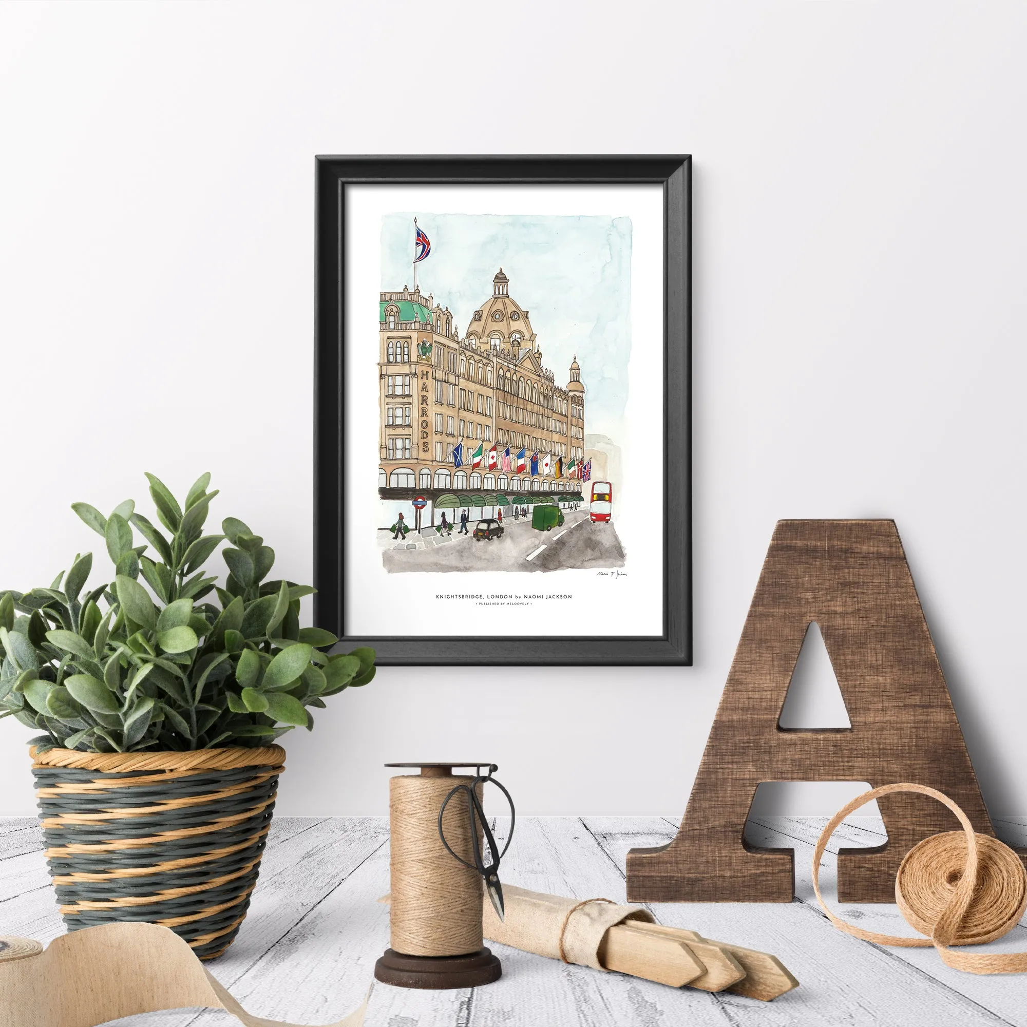 'Harrods' London Knightsbridge Wall Print