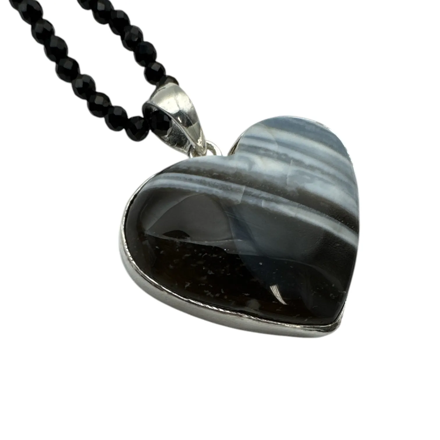 HEART Owyhee Opal Solid 925 Sterling Silver Pendant Necklace