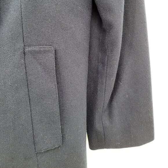 Hillard &amp; Hansen Vintage Blue Wool Double-Breasted Preppy Peacoat Jacket Coat‎