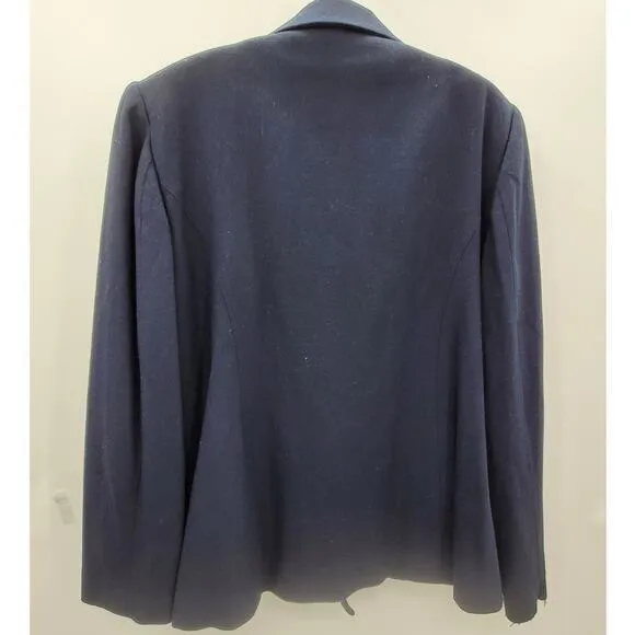 Hillard &amp; Hansen Vintage Blue Wool Double-Breasted Preppy Peacoat Jacket Coat‎