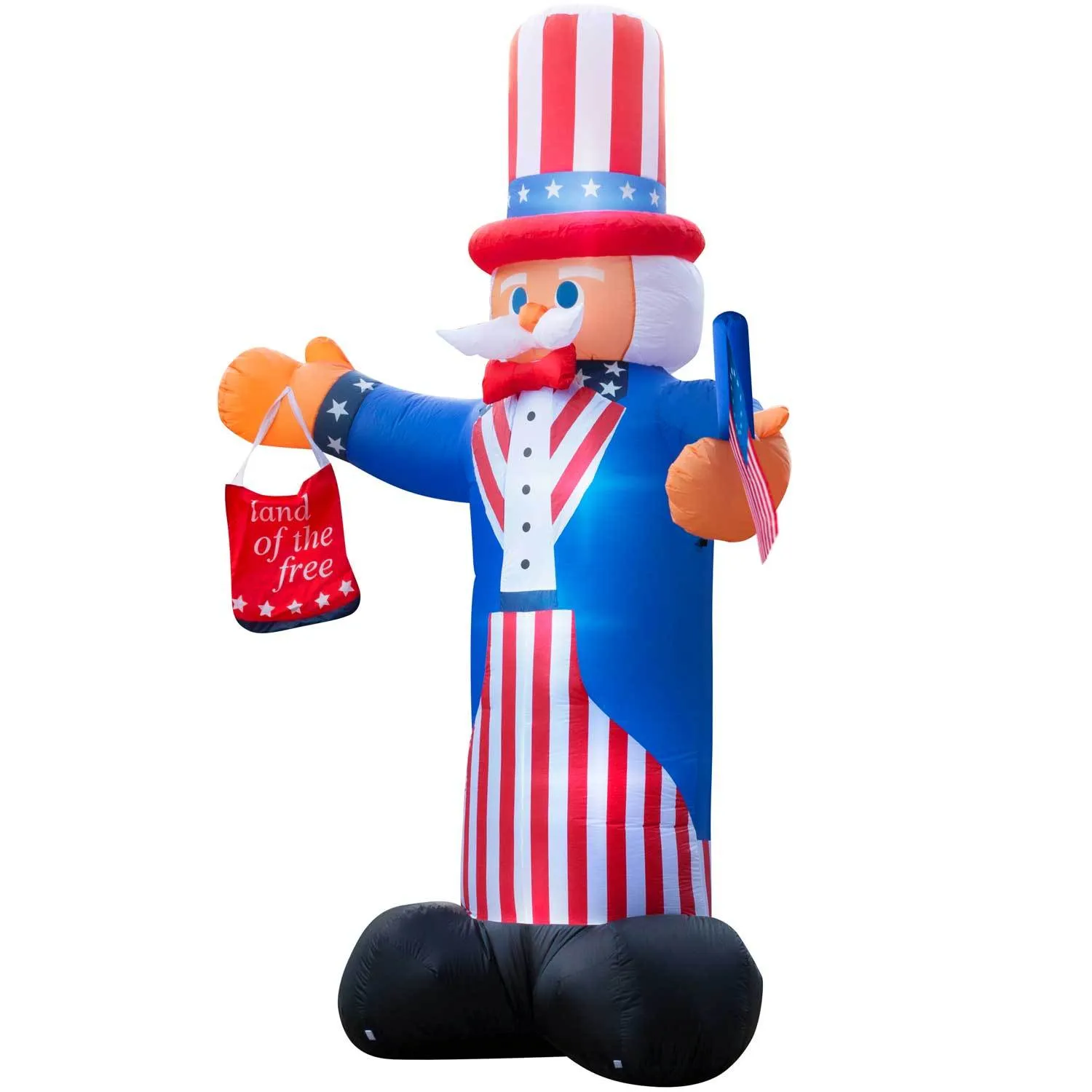 Holidayana® Inflatable 4th Of July Uncle Sam Decoration with Built-In Fan and LED Lights