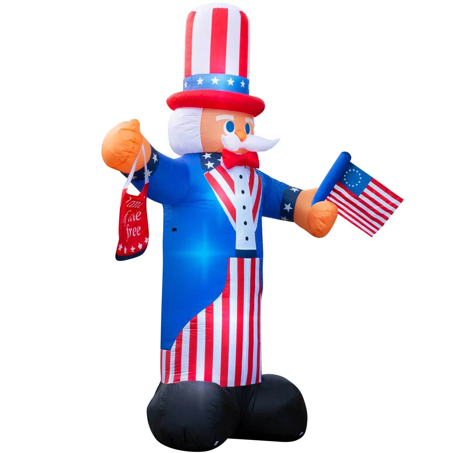 Holidayana® Inflatable 4th Of July Uncle Sam Decoration with Built-In Fan and LED Lights