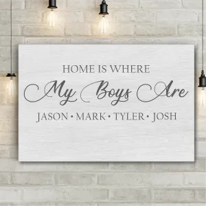 Home Is Where Personalized Premium Canvas