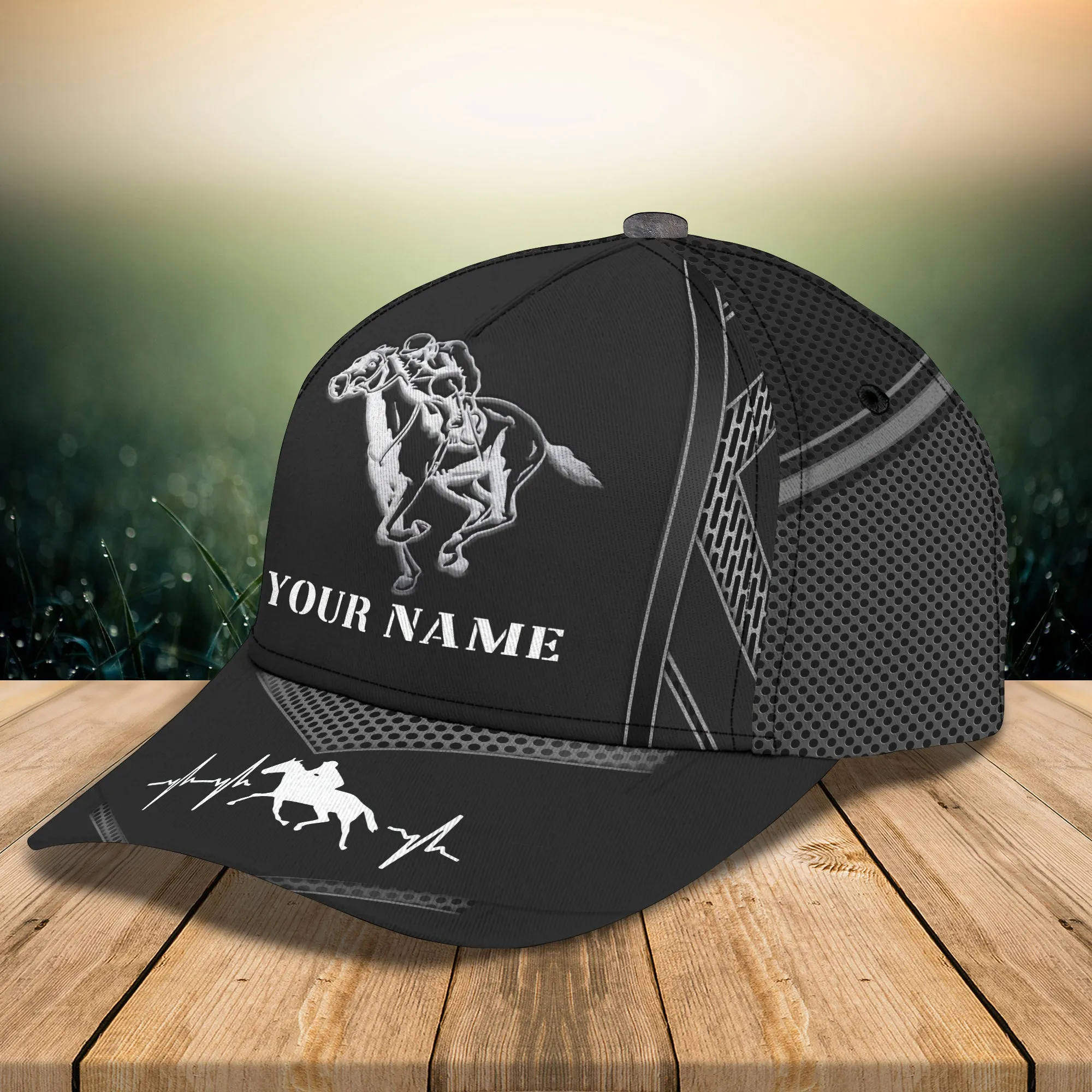 Horse Racing - Personalized Name Cap - Nia94