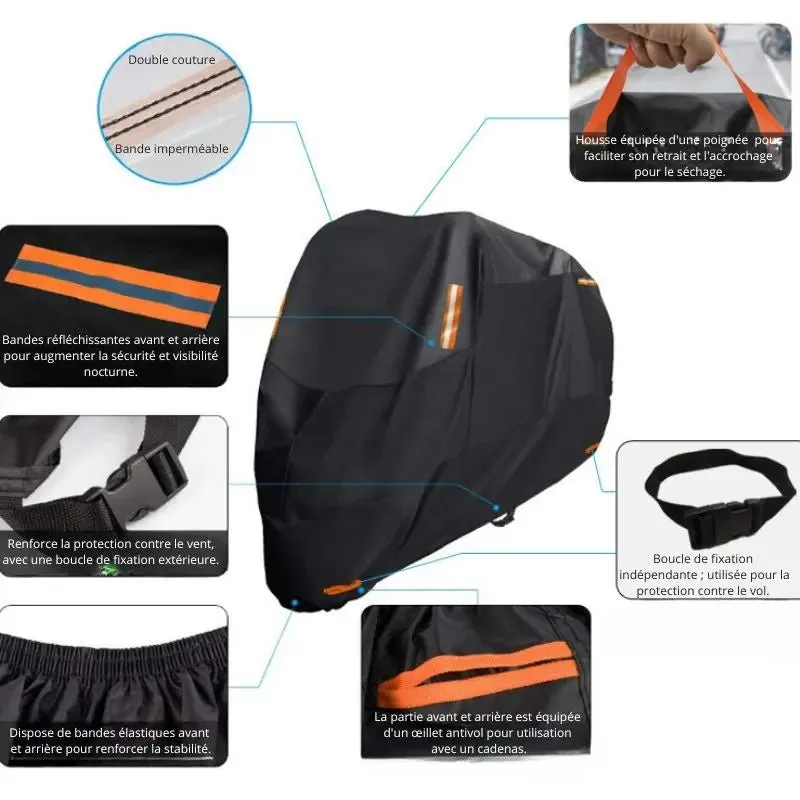 Housse moto extérieure premium