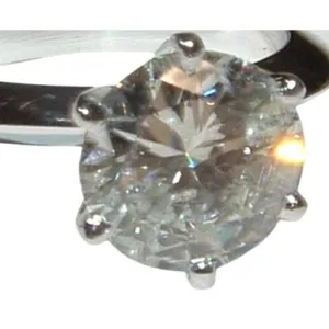 Huge 10 Carat Lab Grown Diamond Solitaire Engagement Ring Gold White