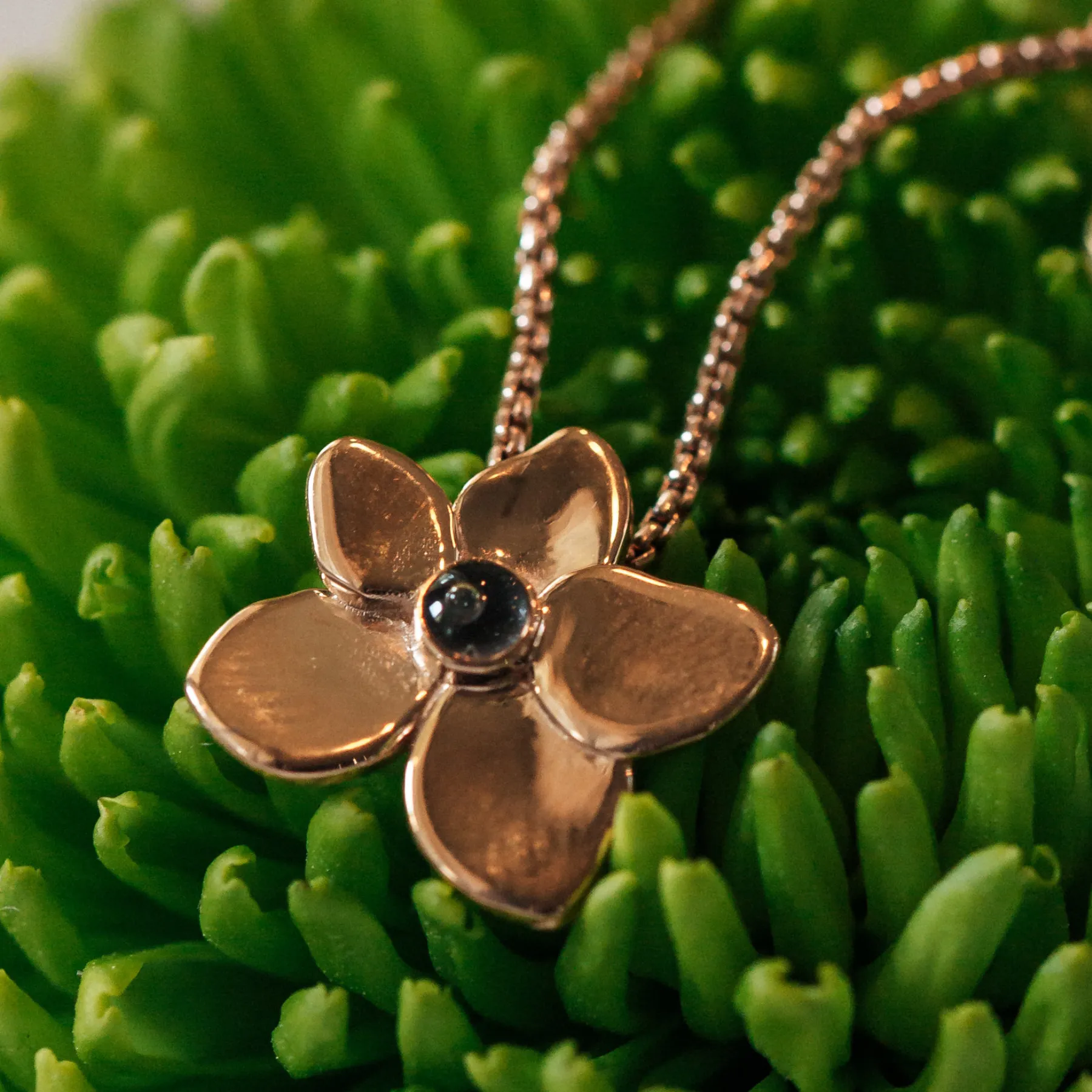 Hydrangea Cremation Necklace in Sterling Silver