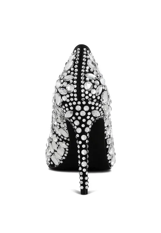 Iceout Diamante & Rhinestone Pumps
