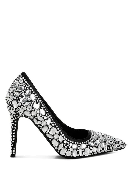 Iceout Diamante & Rhinestone Pumps