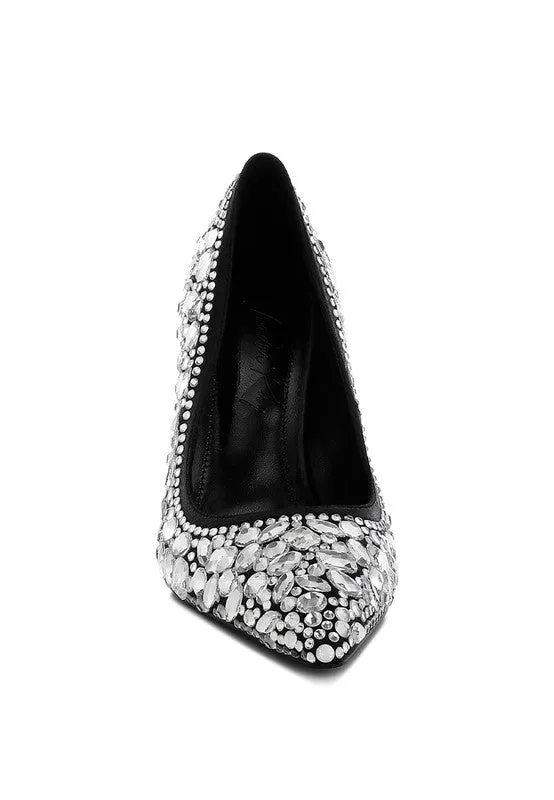 Iceout Diamante & Rhinestone Pumps