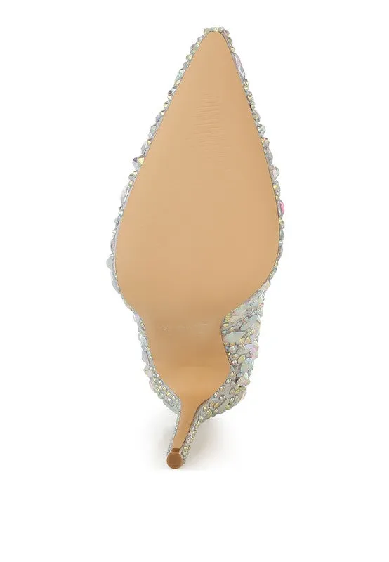 Iceout Diamante & Rhinestone Pumps