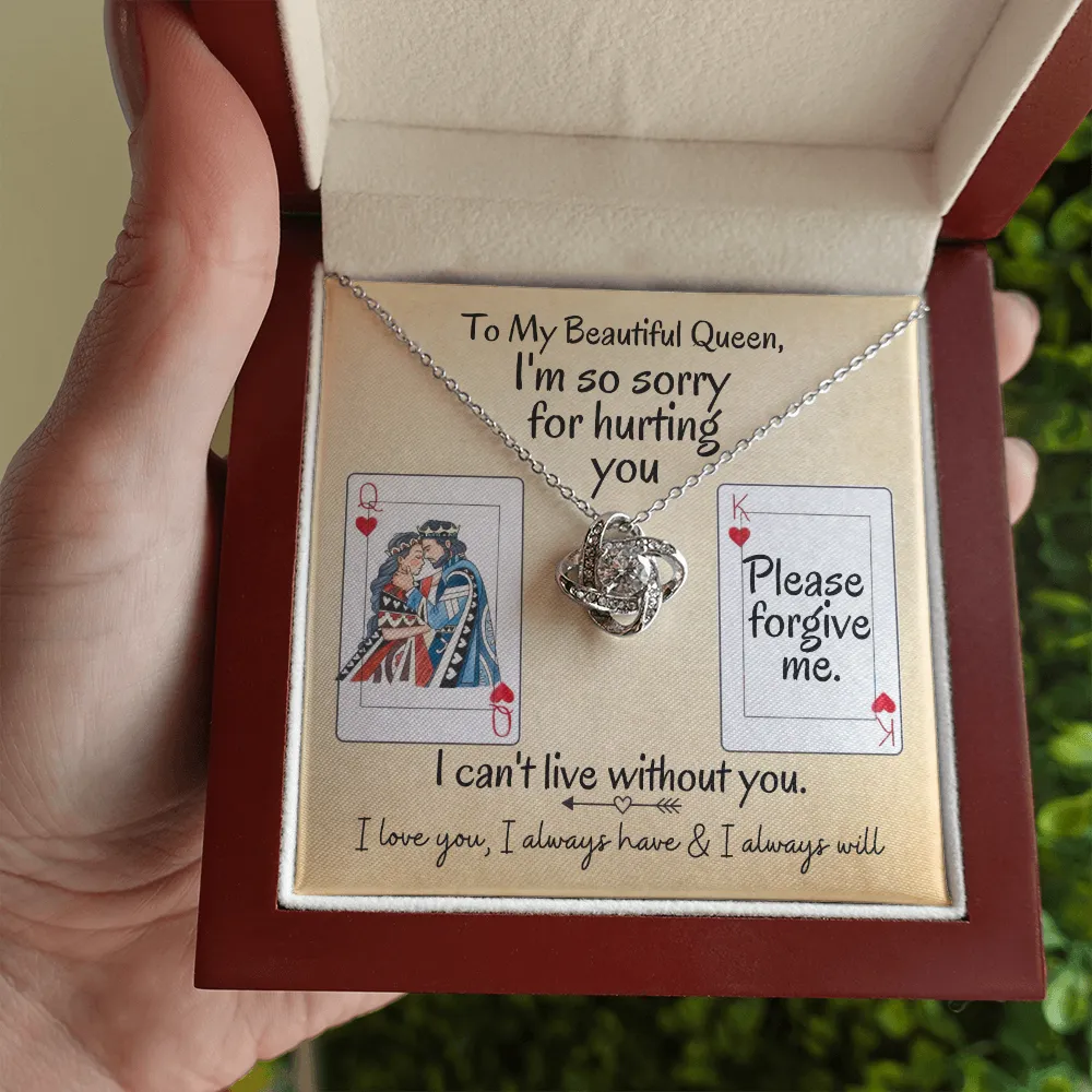 I'm So Sorry for Hurting You | Love Knot Necklace