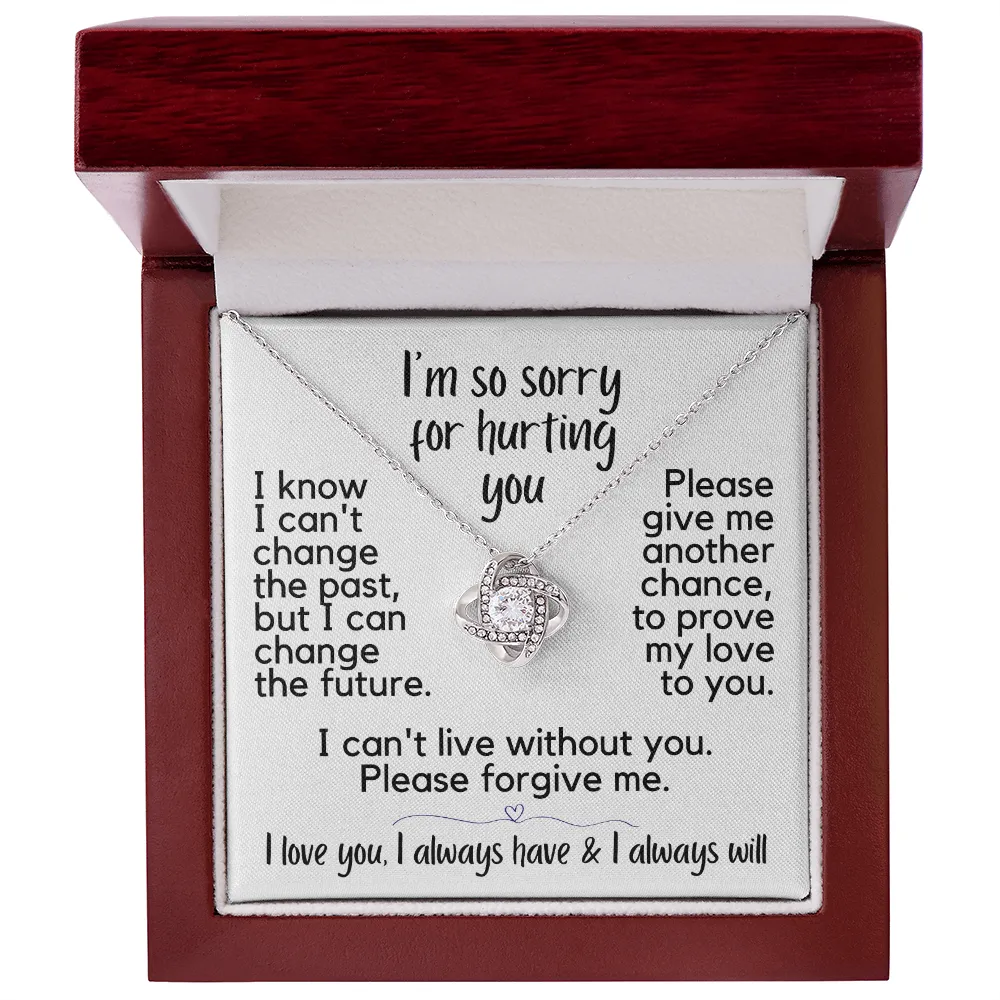 I'm So Sorry for Hurting You | Love Knot Necklace