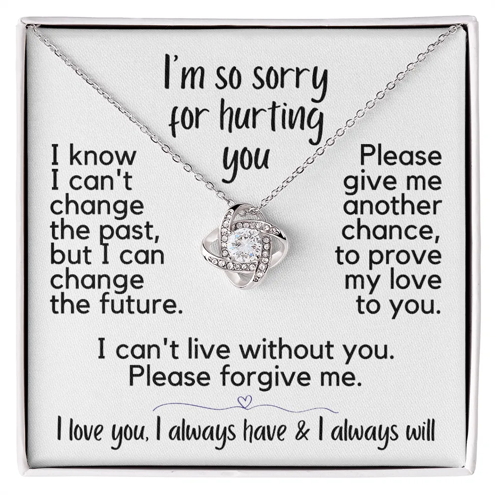 I'm So Sorry for Hurting You | Love Knot Necklace