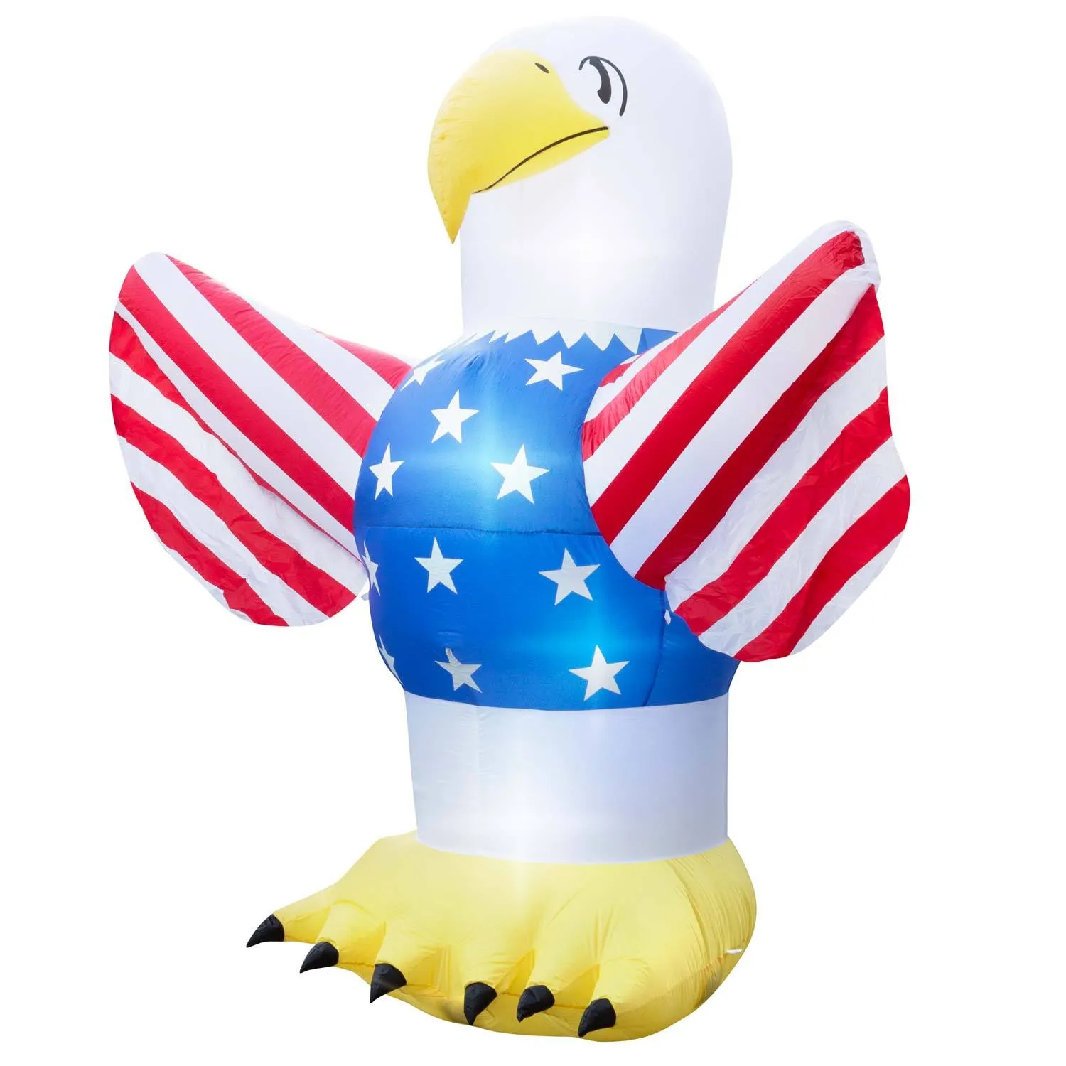 Inflatable 4th of July Bald Eagle Decoration with Built-In Fan and LED Lights