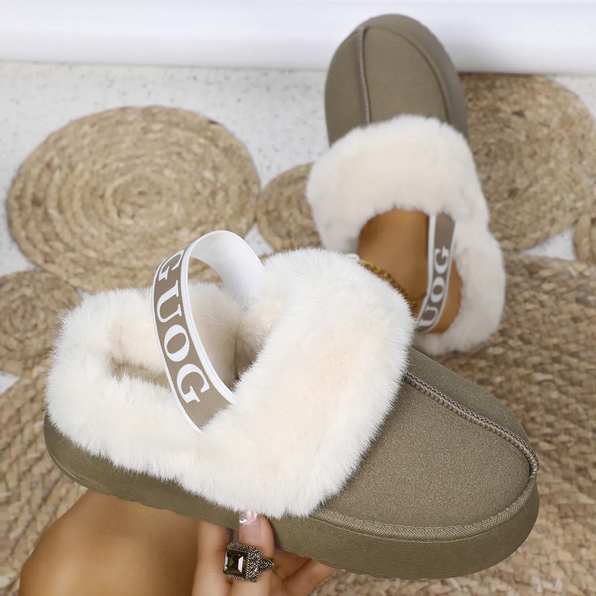INSTOCK-2024 autumn and winter new fur boot