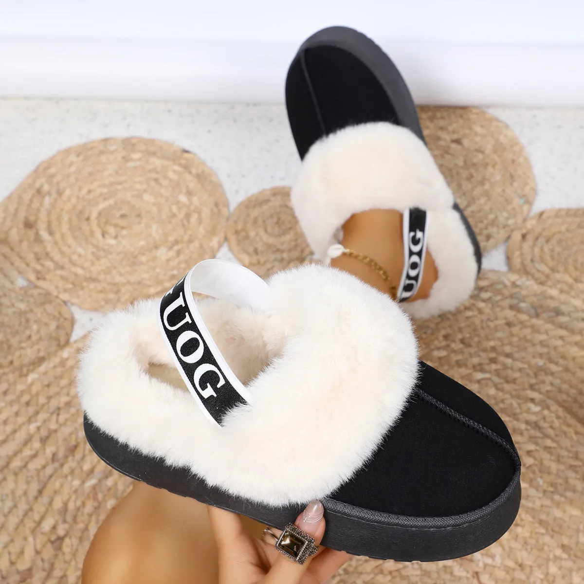 INSTOCK-2024 autumn and winter new fur boot