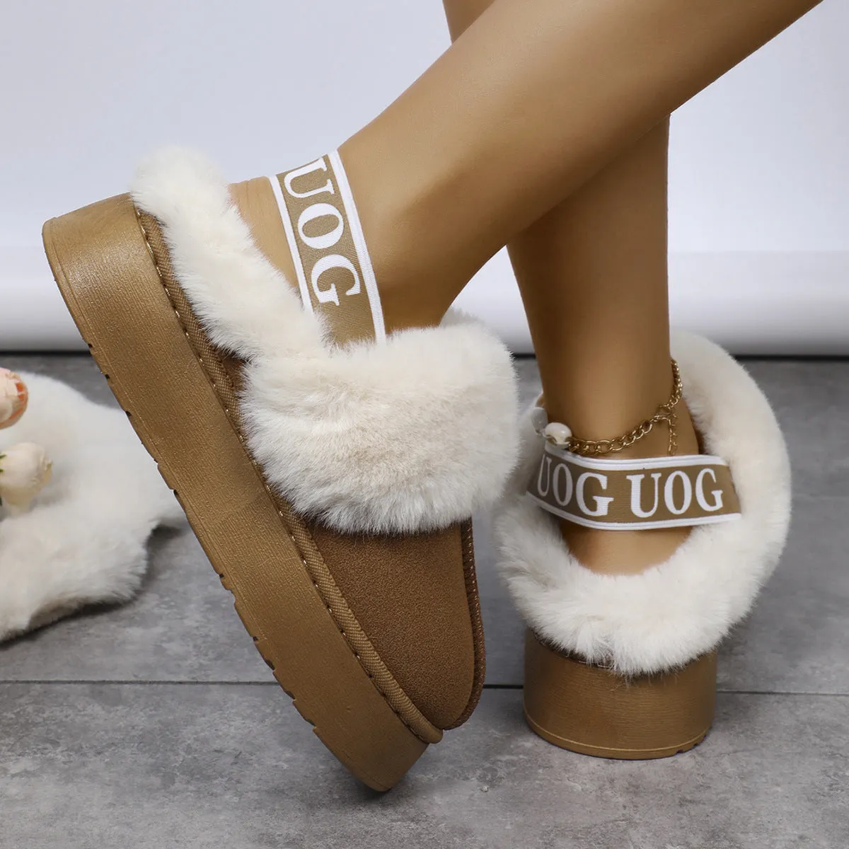 INSTOCK-2024 autumn and winter new fur boot