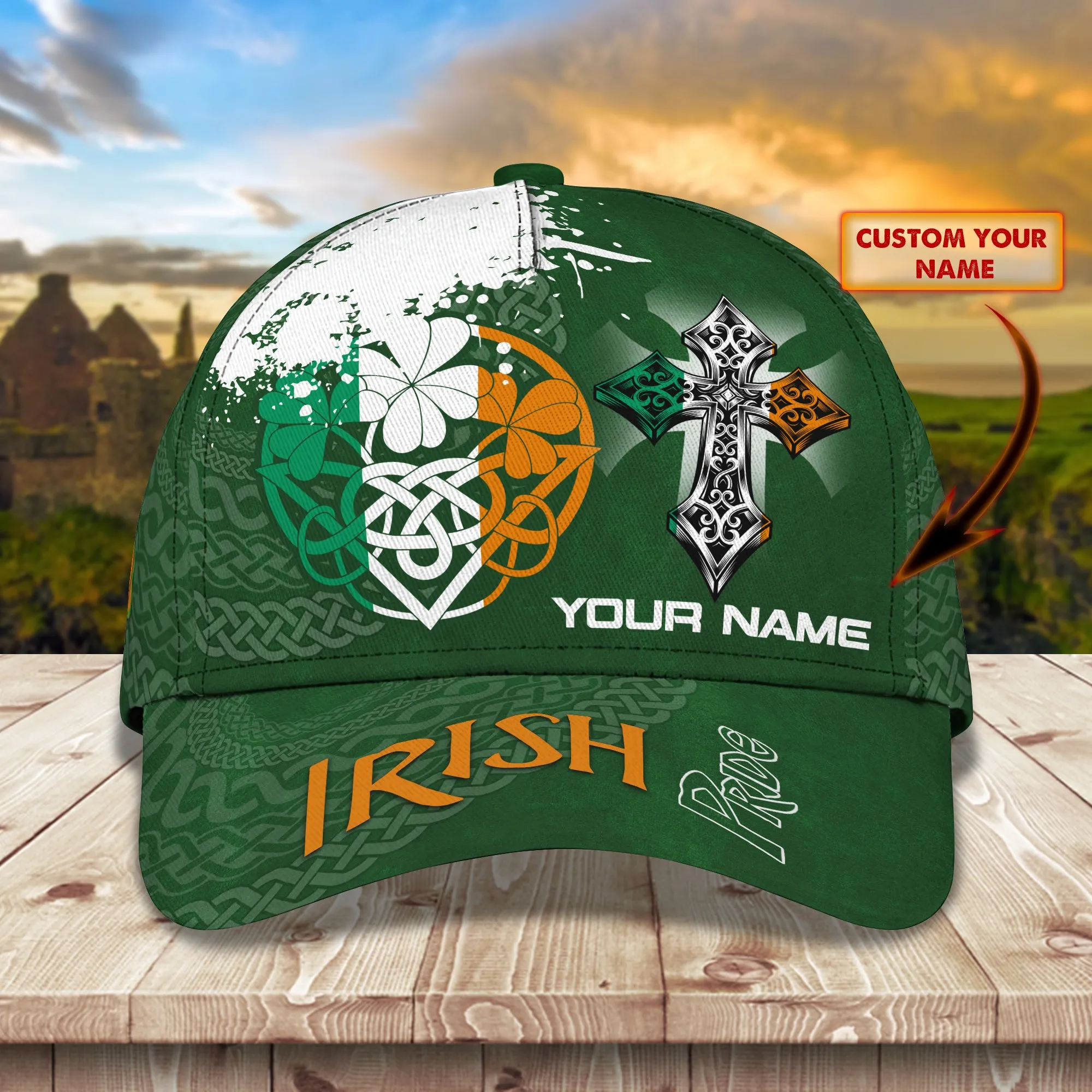 IRISH PRIDE 01 - Personalized Name Cap - HN95