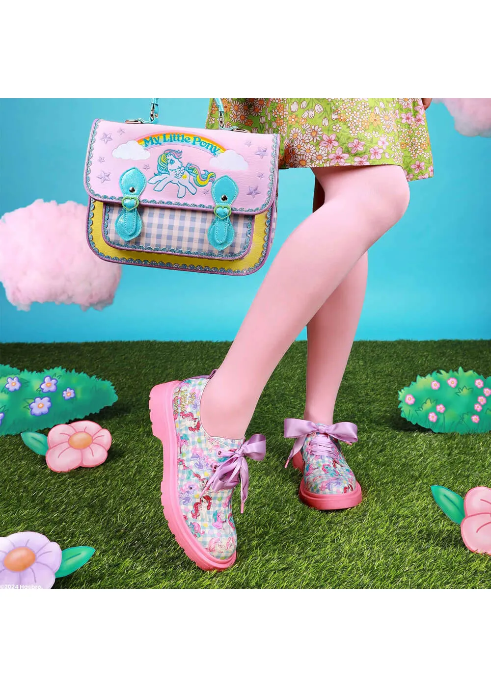 Irregular Choice x My Little Pony Rad Magic Lace-up Shoes Blue Pink