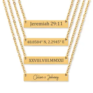 Jacki Easlick® Customize Horizontal Bar Necklace