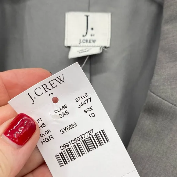 J.Crew Gray Lightweight Blazer Size 10