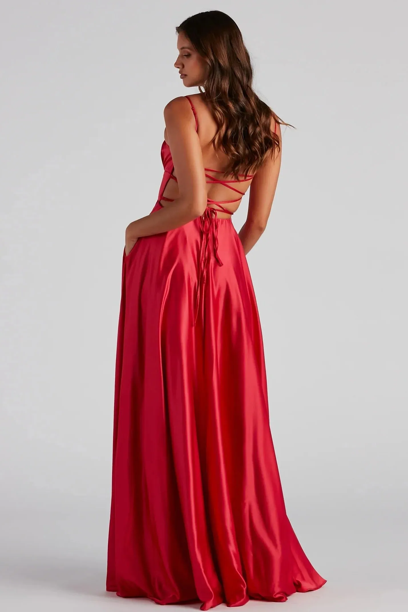 Jenny A-Line Satin Formal Dress