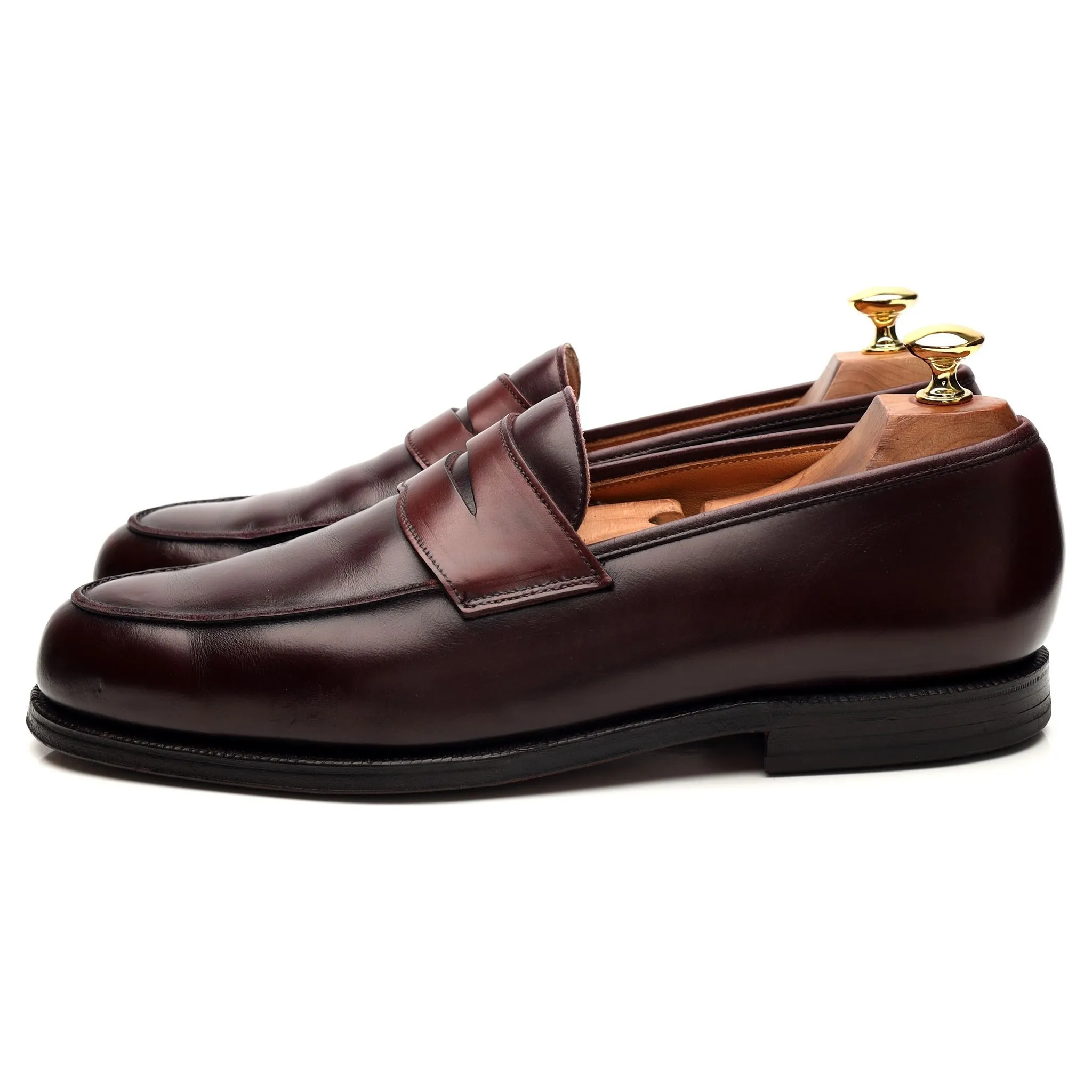 'Jim 2' Burgundy Leather Loafers UK 9.5 D