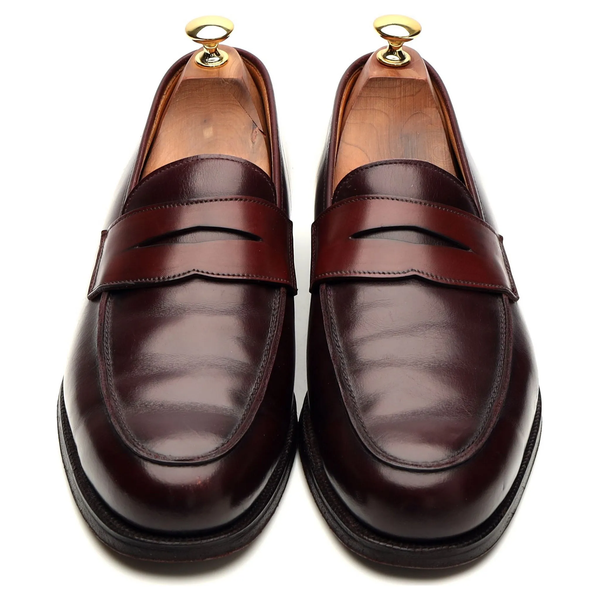 'Jim 2' Burgundy Leather Loafers UK 9.5 D