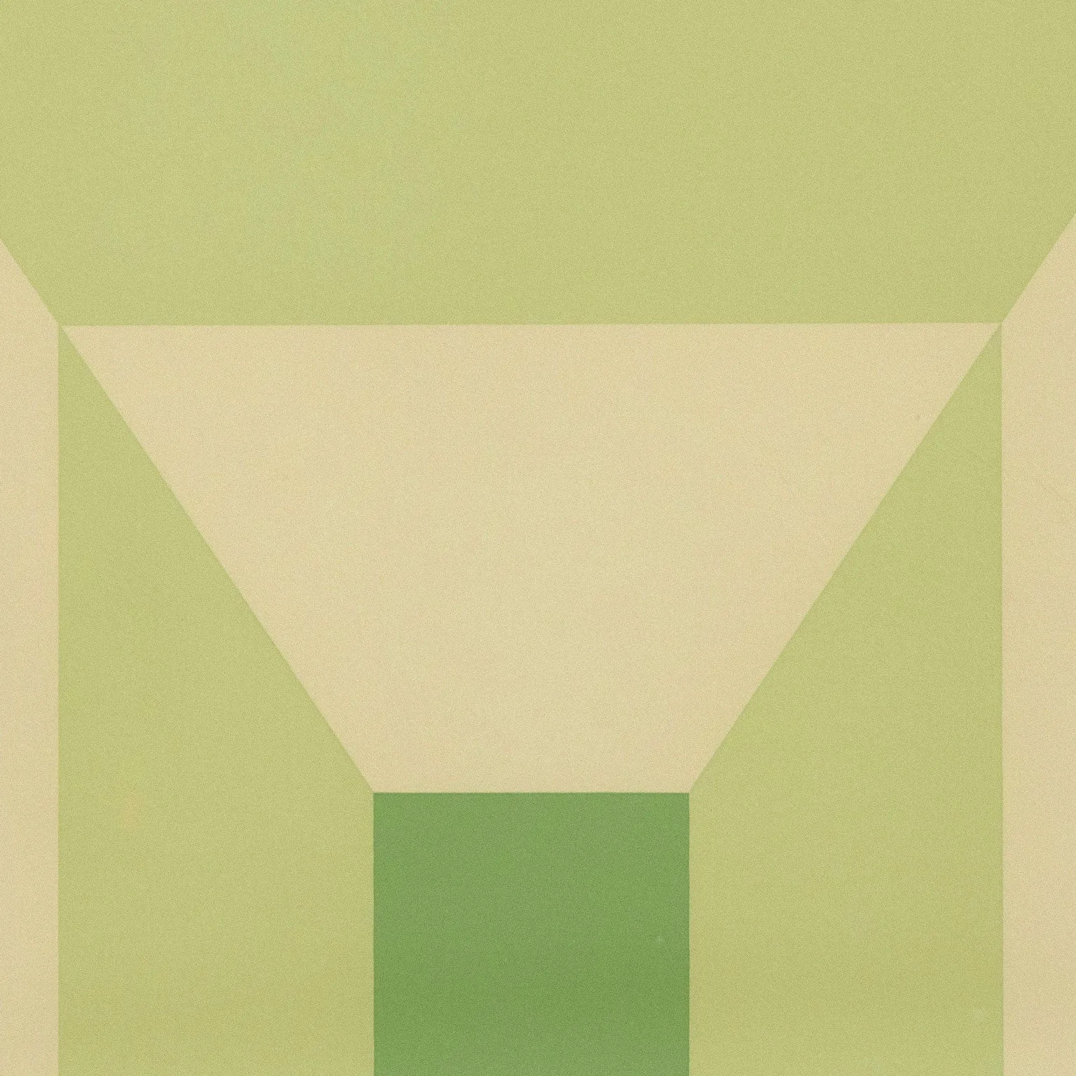 JOSEF ALBERS "MITERED SQUARES -LIME" SCREENPRINT, 1976