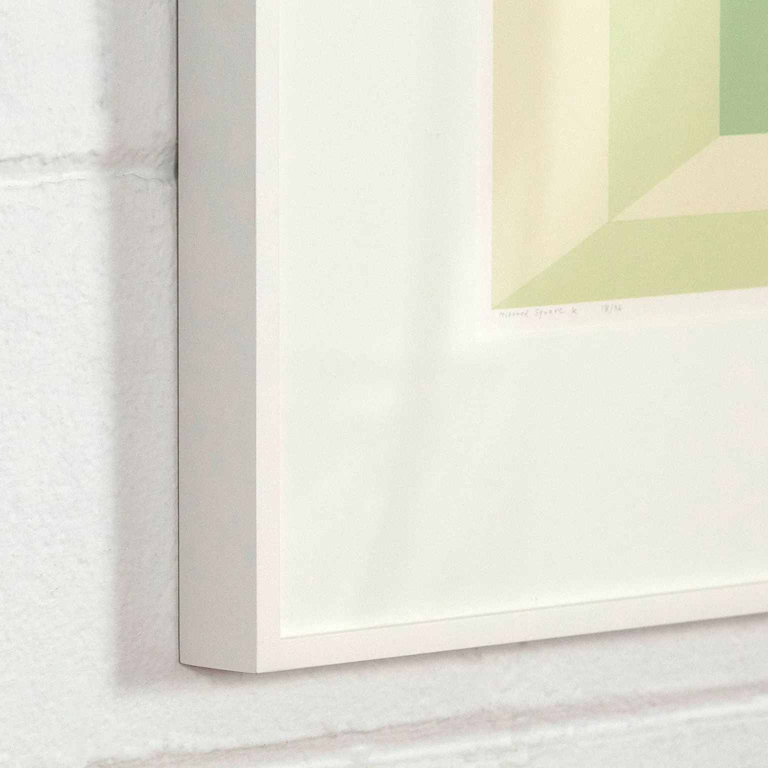 JOSEF ALBERS "MITERED SQUARES -LIME" SCREENPRINT, 1976