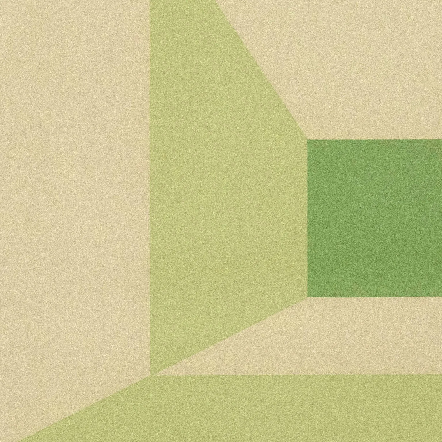 JOSEF ALBERS "MITERED SQUARES -LIME" SCREENPRINT, 1976