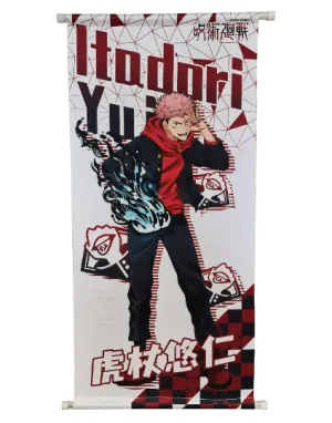 Jujutsu Kaisen Yuji Itadori Anime Wall Scroll / Poster / Banner - 39cm x 74cm