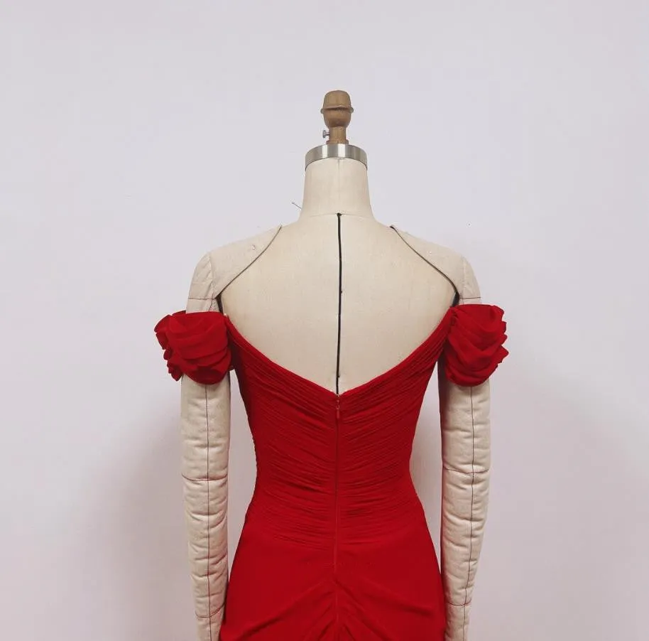 Julia Roberts As Vivian Ward Red Dress Pretty Woman Movie Dress Off Shoulder Vivian Evening Dress with Gloves