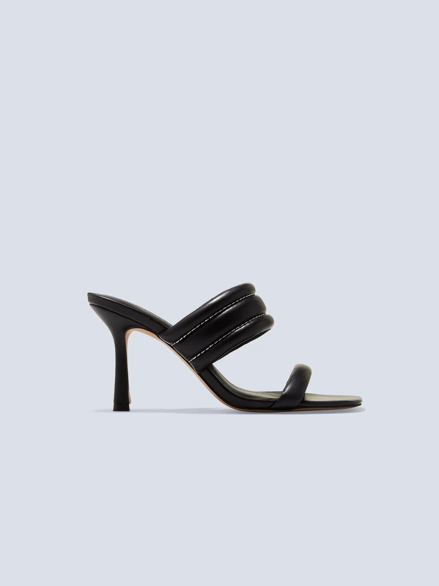 Kaya Faux-Leather Puffy Mule