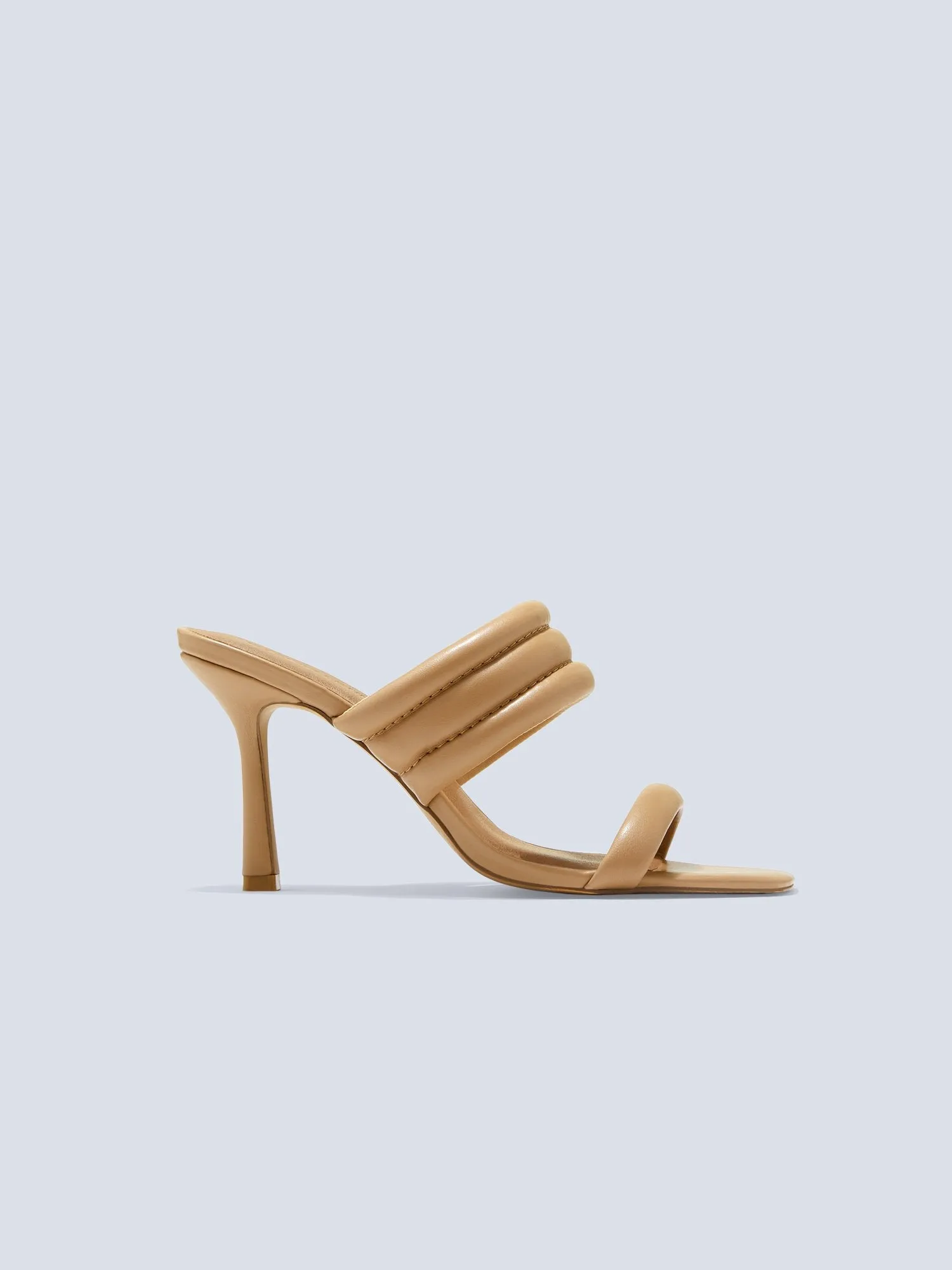 Kaya Faux-Leather Puffy Mule