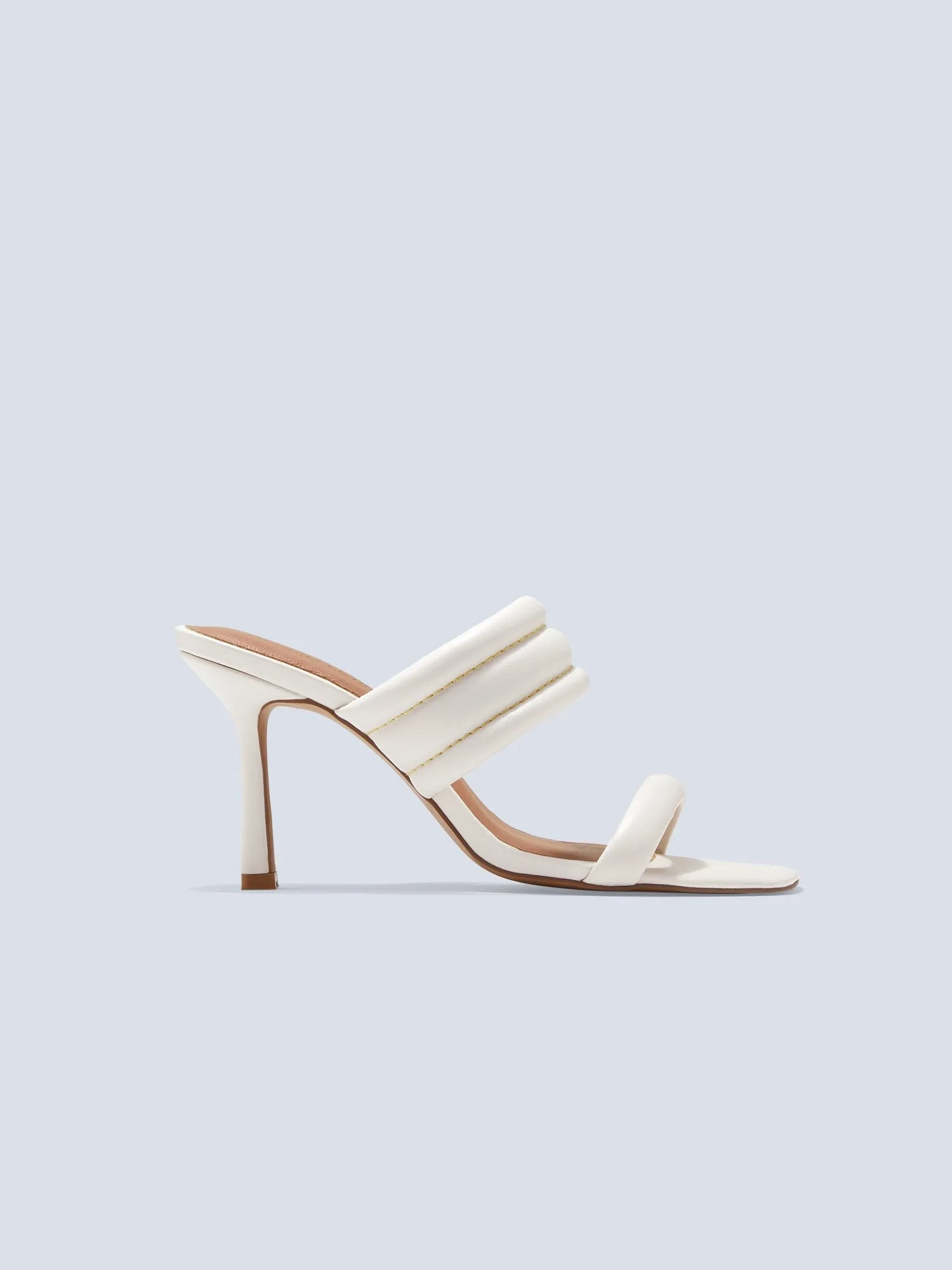 Kaya Faux-Leather Puffy Mule
