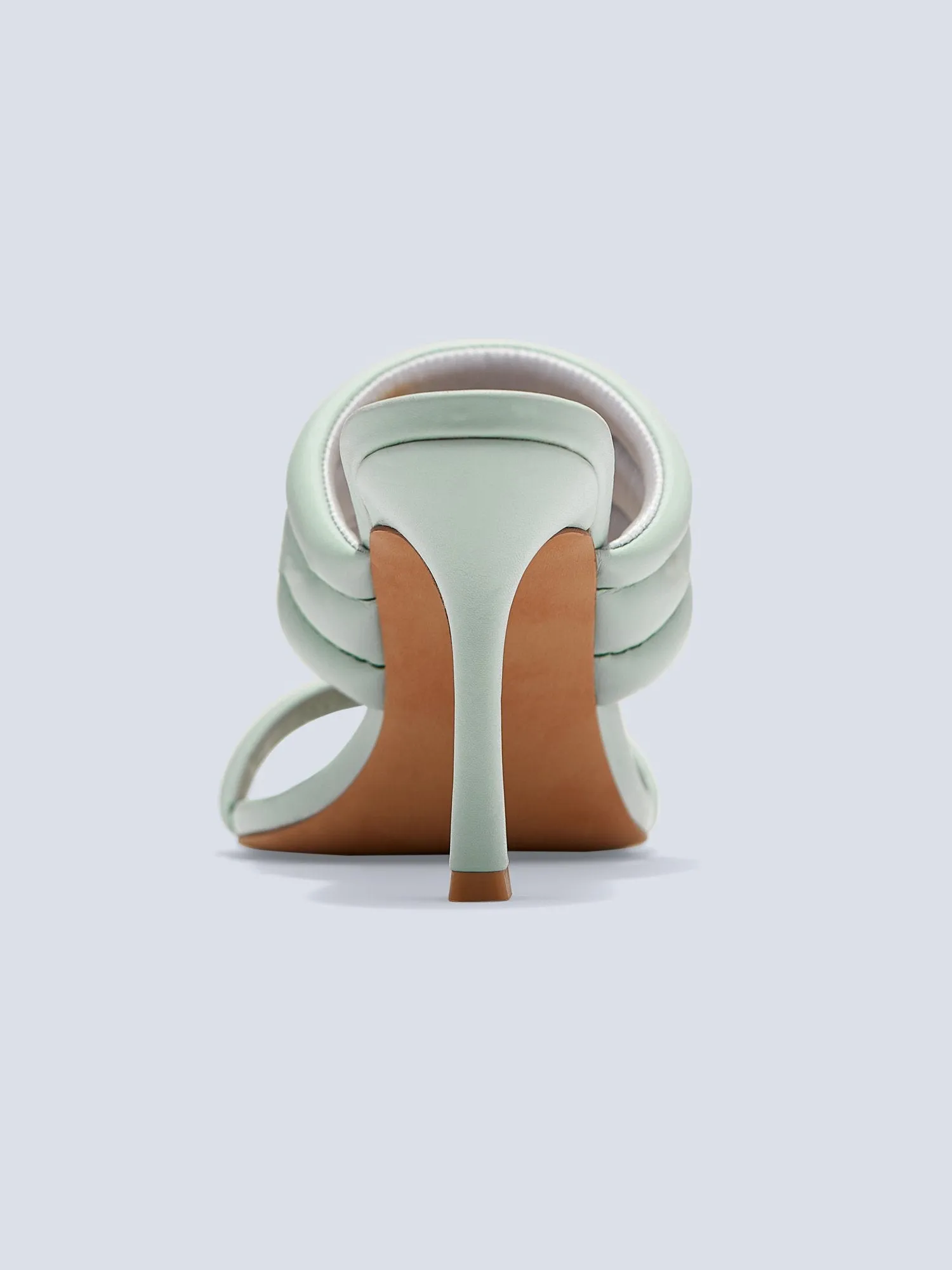 Kaya Faux-Leather Puffy Mule