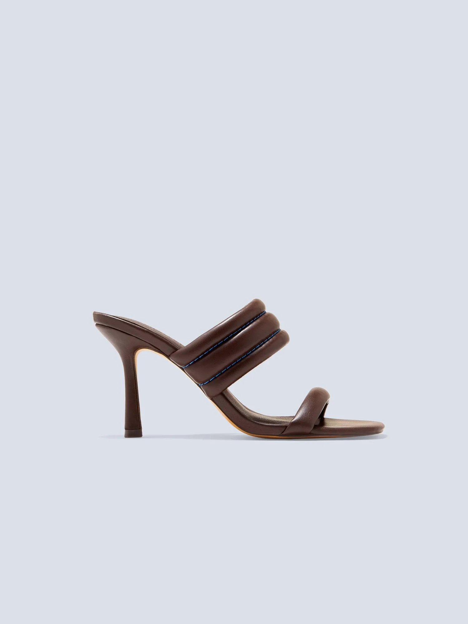 Kaya Faux-Leather Puffy Mule
