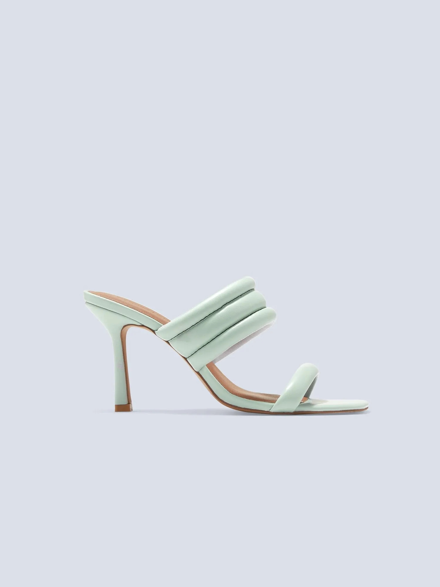 Kaya Faux-Leather Puffy Mule