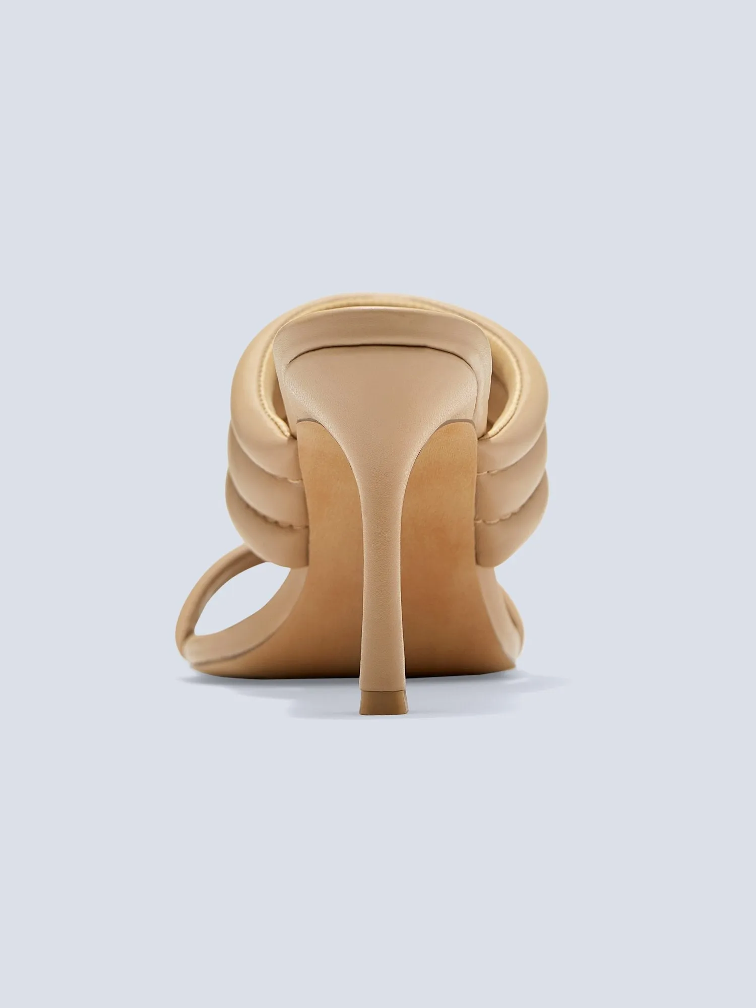Kaya Faux-Leather Puffy Mule